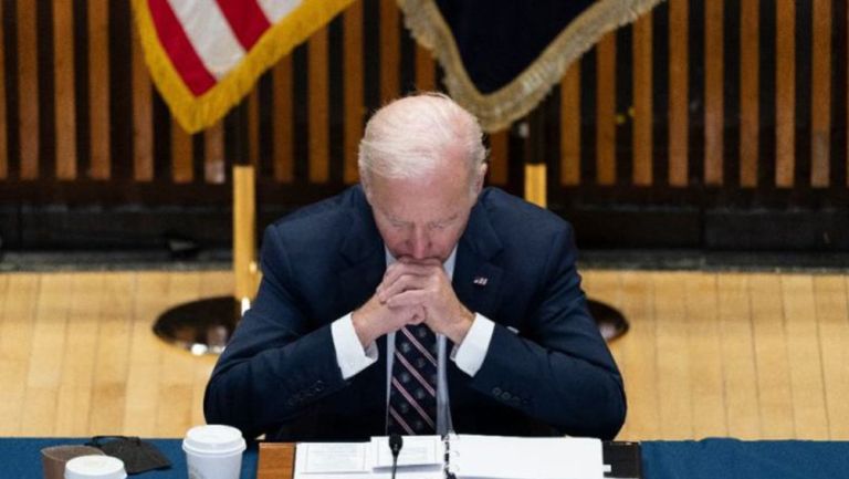 Joe Biden previo a una conferencia