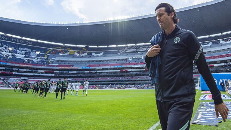 Santiago Solari en partido con América