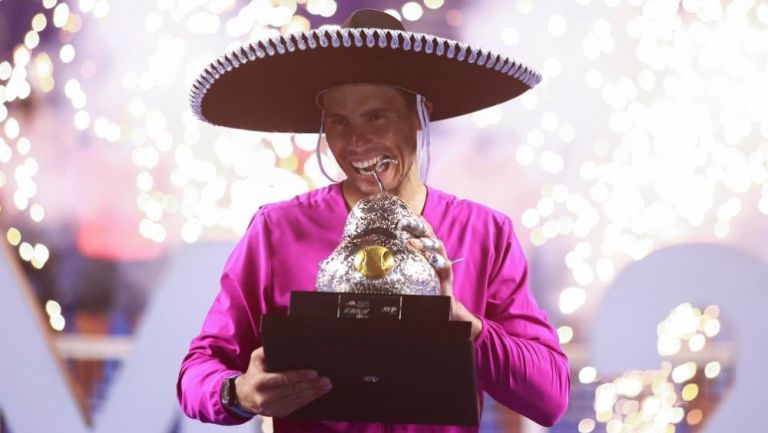 Rafael Nadal en festejo en Acapulco