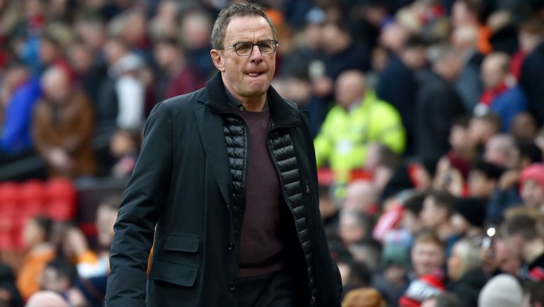 Ralf Rangnick tras un duelo del Manchester United 