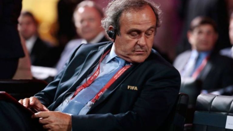 Michel Platini durante una gala de la FIFA