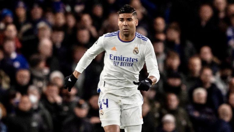 Casemiro jugando partido de Champions con el Real Madrid