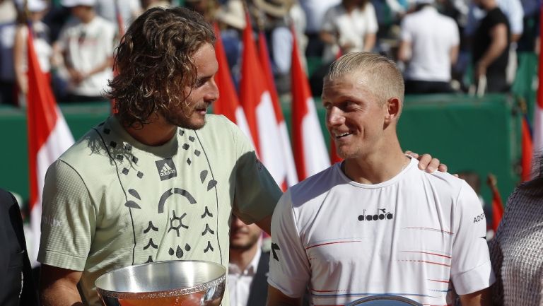 Tsitsipas y Davidovich tras la Final del Masters Montecarlo 