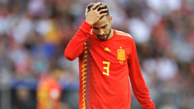 Piqué, en un juego de España