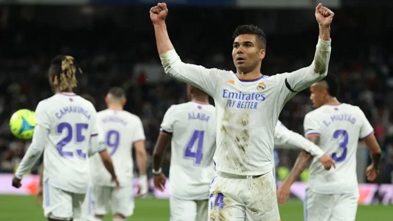 Casimiro en festejo con Real Madrid