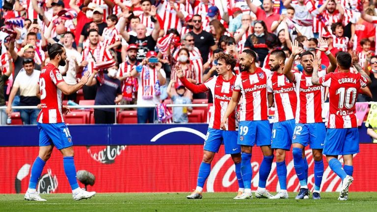 Jugadores del Atlético de Madrid celebran