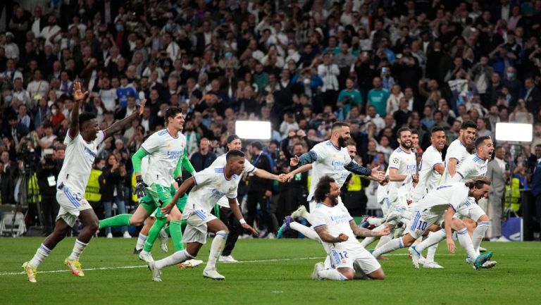 Real Madrid celebrando su pase a la Final de Champions League