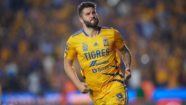 Gignac celebrando gol ante Atlas en la Semifinal del Clausura 2022