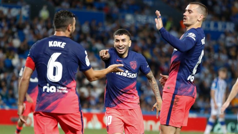 Correa celebrando su gol vs Real Sociedad