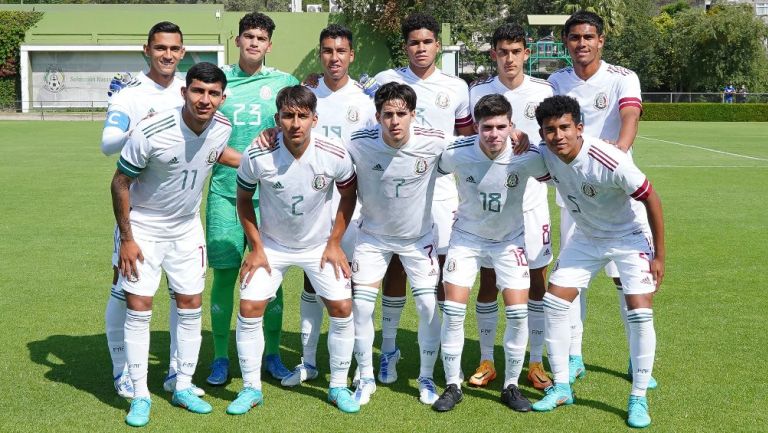 XI inicial del Tri Sub 20 en un partido 