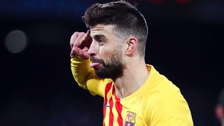 Gerard Piqué con el Barcelona