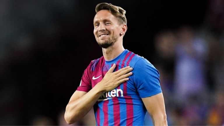 Luuk de Jong en un partido del Barcelona