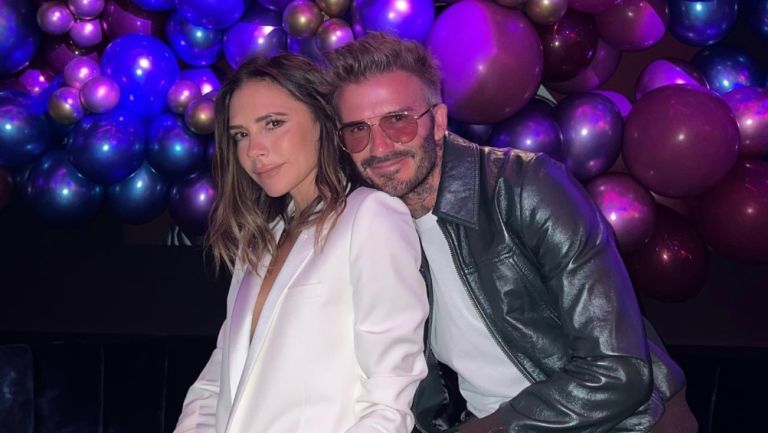 Carolina y David Beckham en una fiesta familiar