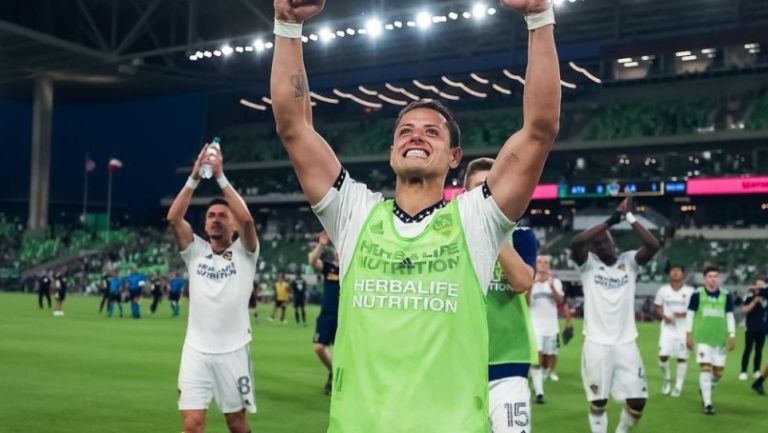 Chicharito tras un partido del Galaxy