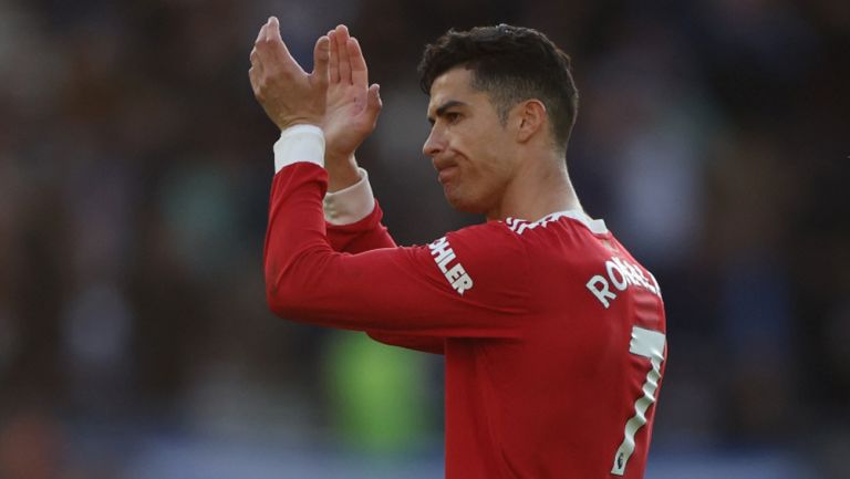 Cristiano Ronaldo en un partido del Manchester United