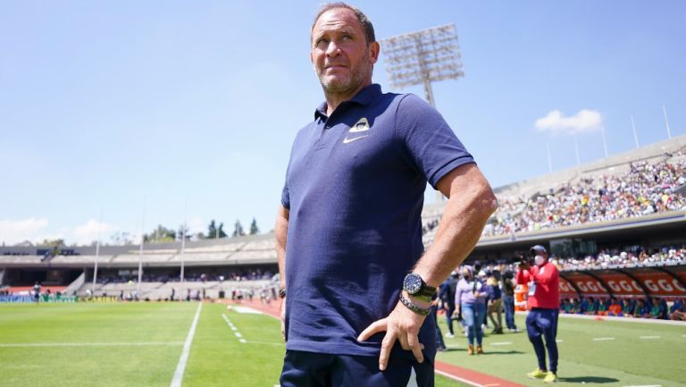 Andrés Lillini en entrenamiento con Pumas