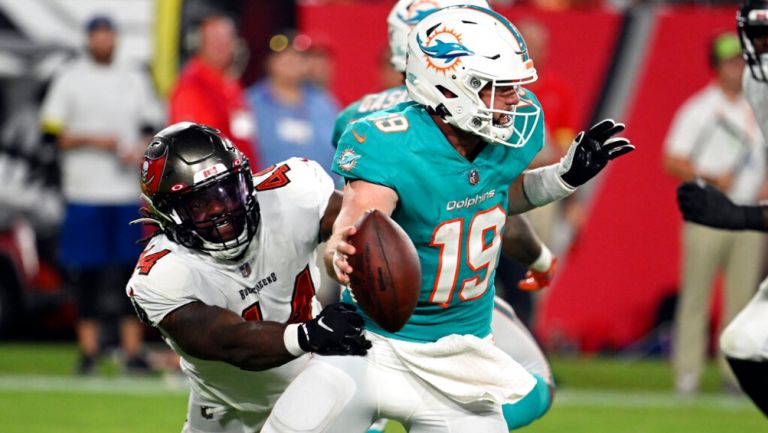 Thompson en el juego ante Tampa Bay