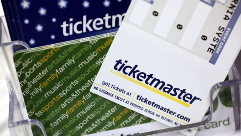 Logotipo de Ticketmaster en un boleto