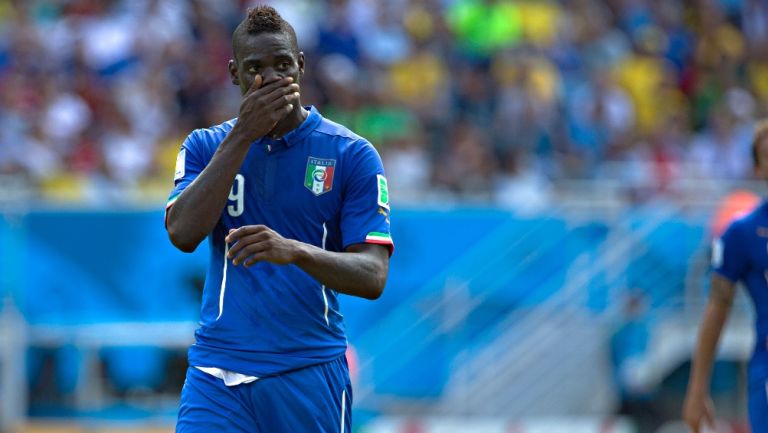 Mario Balotelli en en el Mundial de 2014