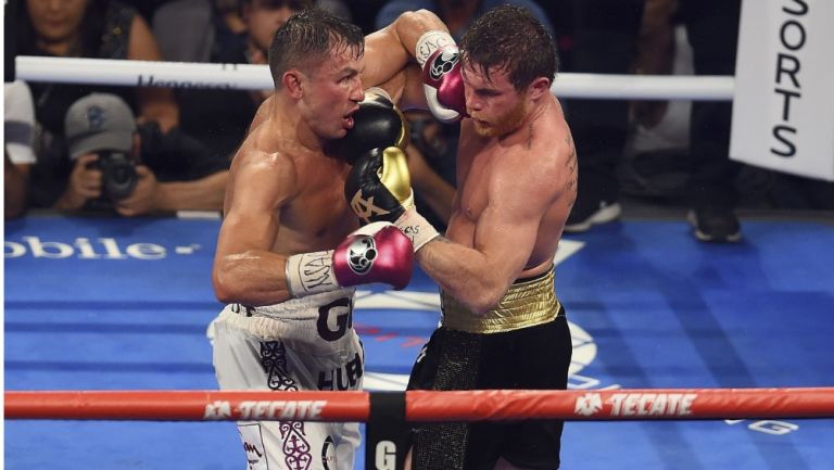 Canelo Álvarez y GGG en su combate de 2018