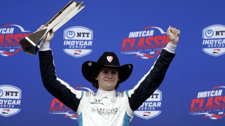 Colton Herta en festejo