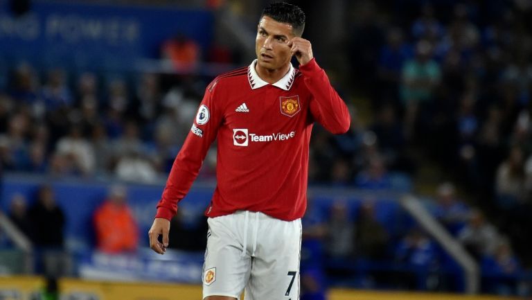 Cristiano Ronaldo en un partido del Manchester United