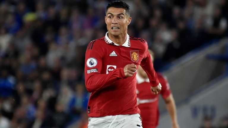 Cristiano Ronaldo en un partido del Manchester United