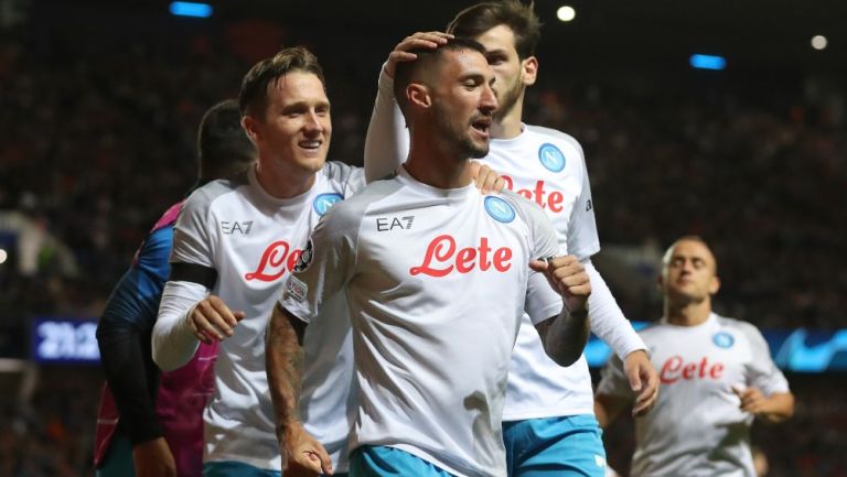 Napoli en festejo de gol