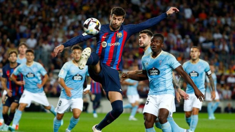 Gerard Piqué durante un partido del Barcelona