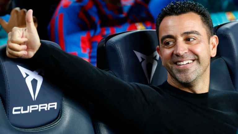 Xavi en un partido del Barcelona