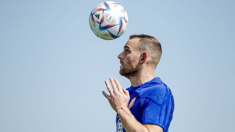 Vicent Janssen en entrenamiento con Países Bajos