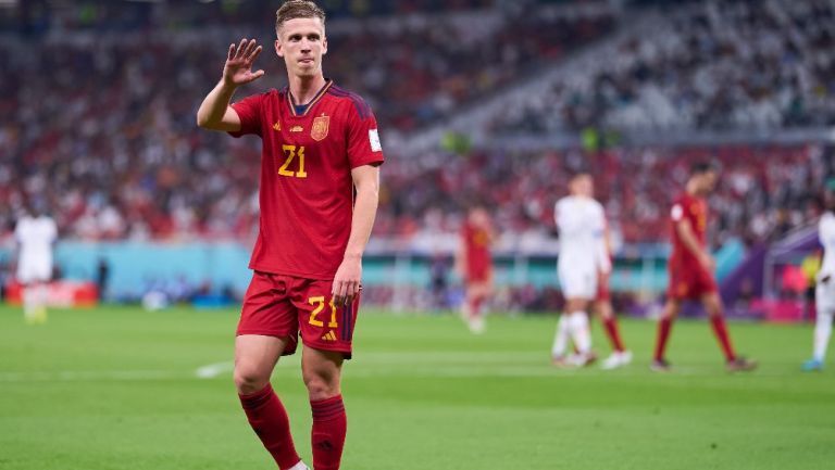 Dani Olmo con España en Qatar 2022