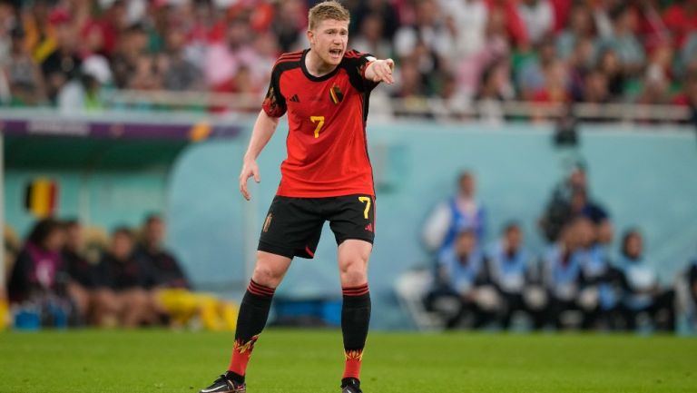 Kevin De Bruyne de Bélgica reacciona ante Marruecos en Qatar 2022