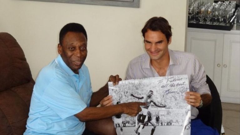 Roger Federer con Pelé