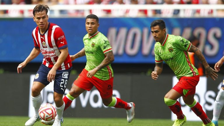 Rubén González durante un partido con Chivas