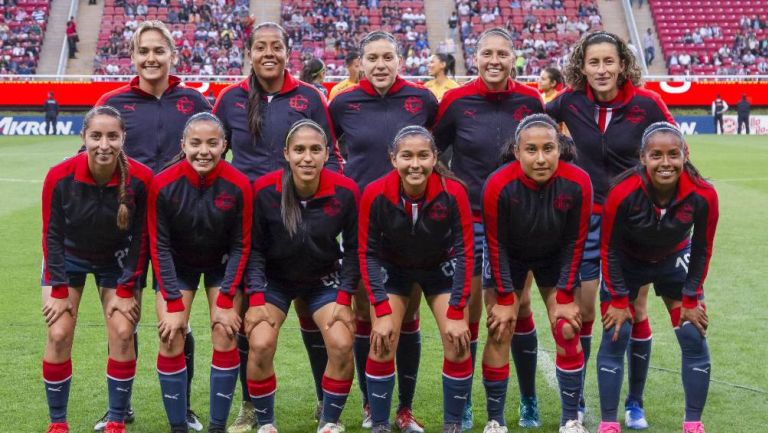 Chivas Femenil en un partido de Liga MX Femenil