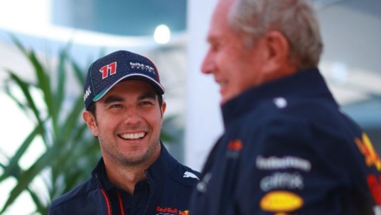 Checo Pérez y Helmut Marko