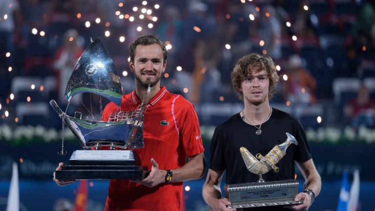 Daniil Medvedev y Andrey Rublev 