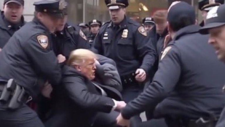 Imagen del arresto de Donald Trump creado por la inteligencia artificial