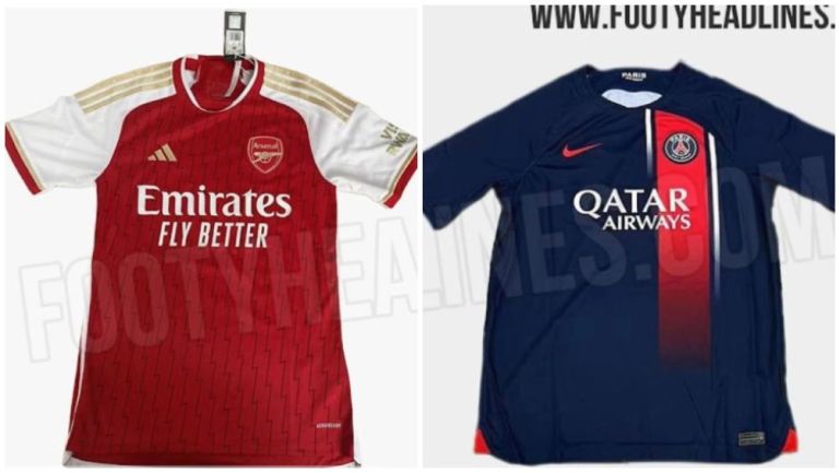 Las posibles playeras para el 2023-24 del Arsenal y PSG