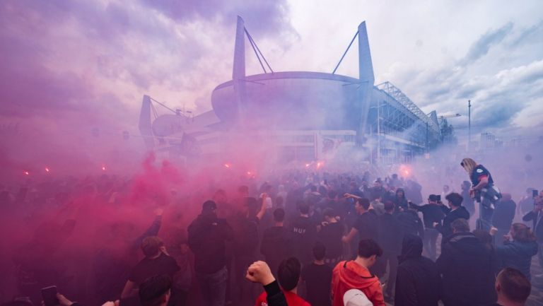 Así lucieron las inmediaciones del estadio previo al partido