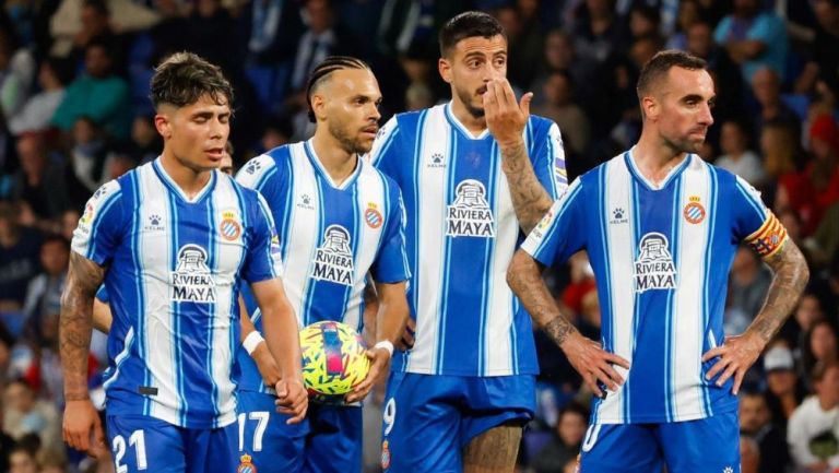 Jugadores del Espanyol de Barcelona en un partido de La Liga