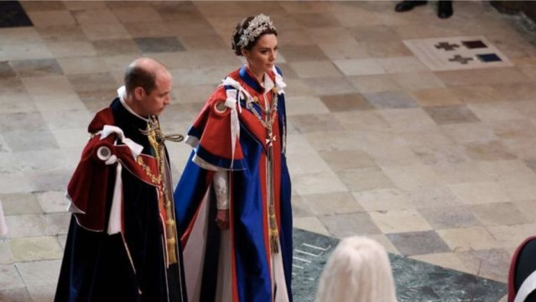 La princesa de Gales durante la coronación de Carlos III