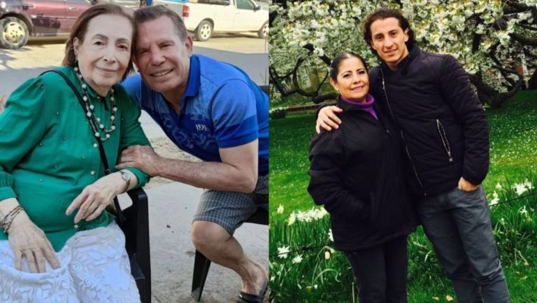 Julio César Chávez y Andrés Guardado con sus mamás