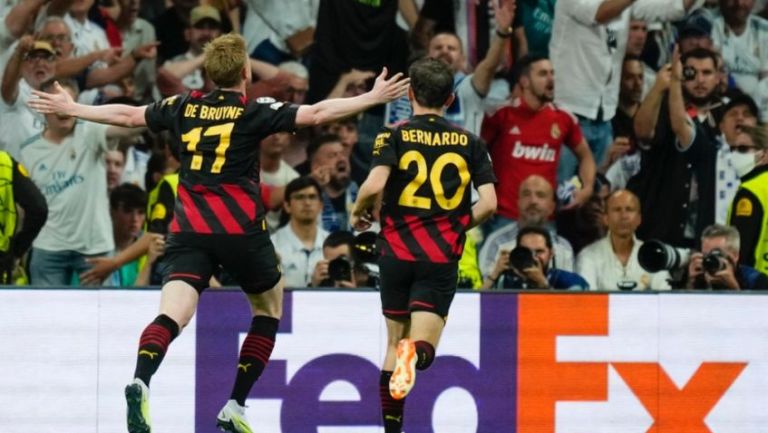 De Bruyne festeja su gol frente al Real Madrid