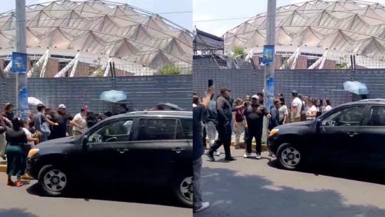 Momento de la pelea en el Palacio de los Deportes por boletos