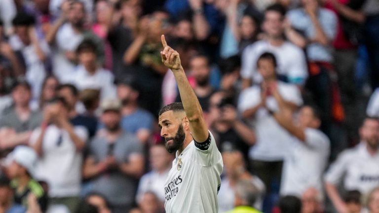 Benzema en su último partido con el Real Madrid