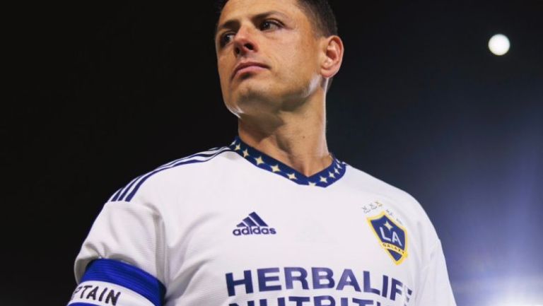 Chicharito Hernández durante un partido del Galaxy