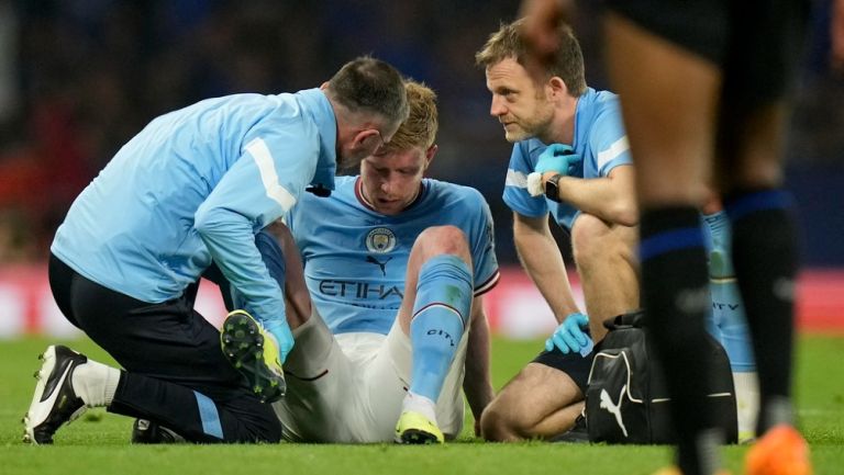 Manchester City vs Inter: Kevin De Bruyne sale lesionado de la Final de la Champions