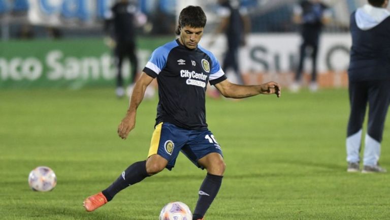 Malcorra durante un entrenamiento con Rosario